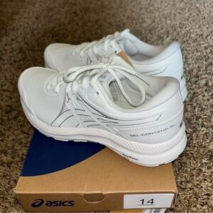 Asics Gel Contend SL Women’s Size 6.5 White Lace Up Running Sneakers NEW